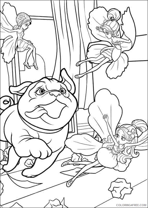 Barbie Thumbelina Coloring Pages Printable Coloring4free