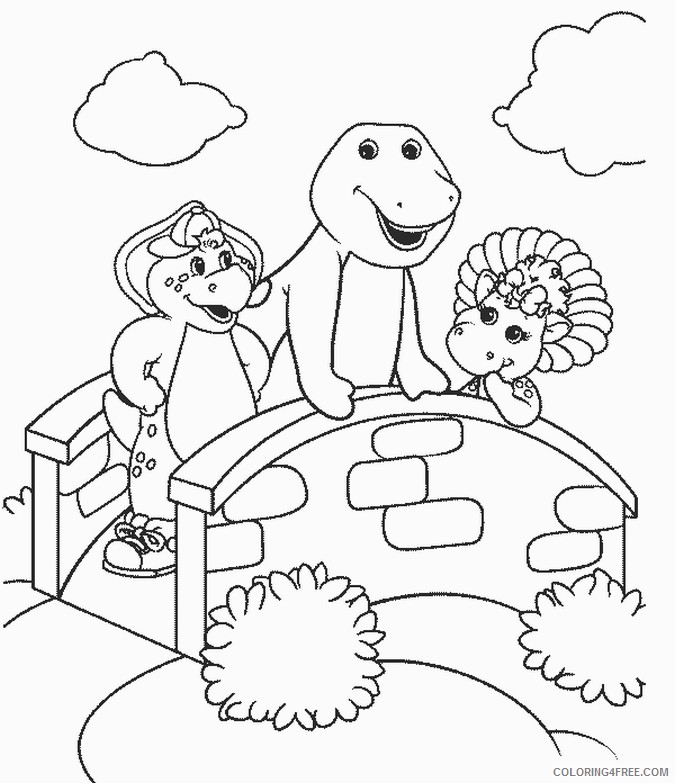 Barney and Friends Coloring Pages Printable Coloring4free