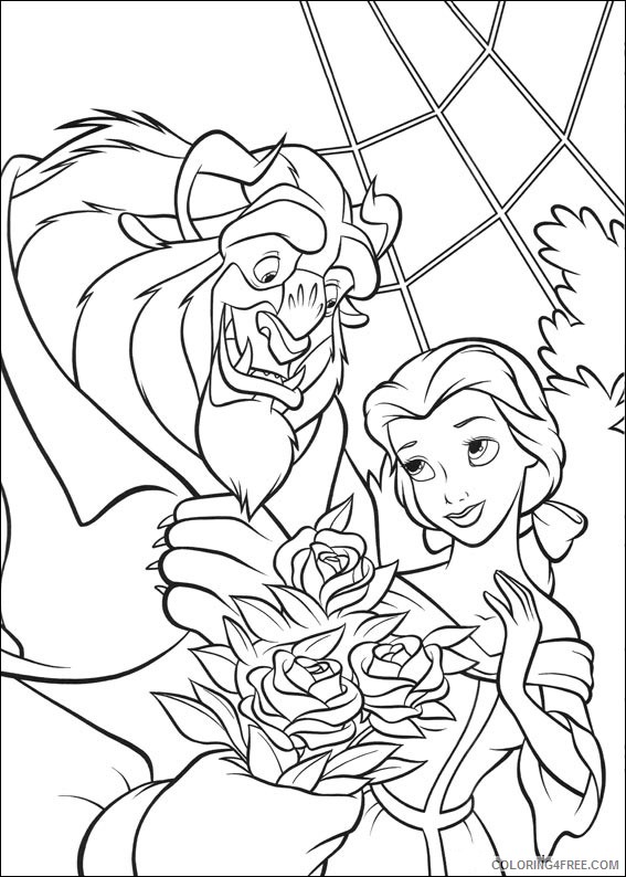Beauty and the Beast Coloring Pages Printable Coloring4free