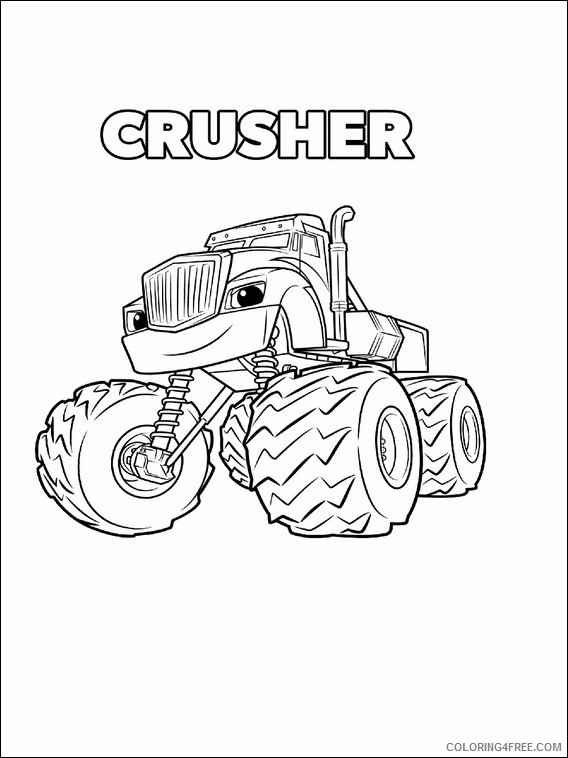 Blaze and the Monster Machines Coloring Pages Printable Coloring4free
