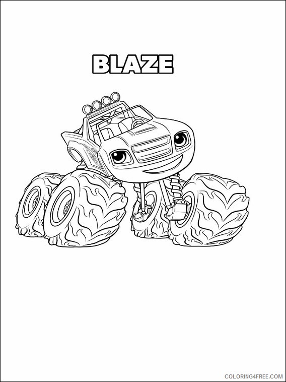 Blaze and the Monster Machines Coloring Pages Printable Coloring4free