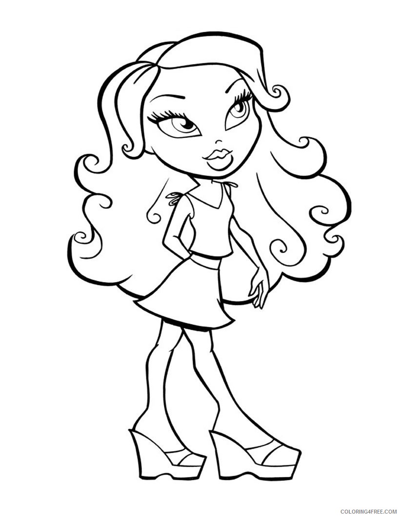 Bratz Coloring Pages Printable Coloring4free