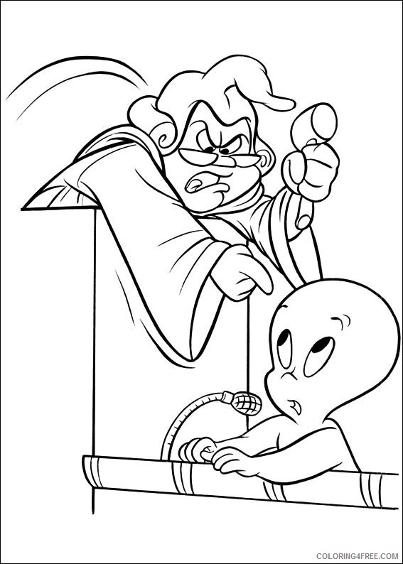 Casper the Friendly Ghost Coloring Pages Printable Coloring4free