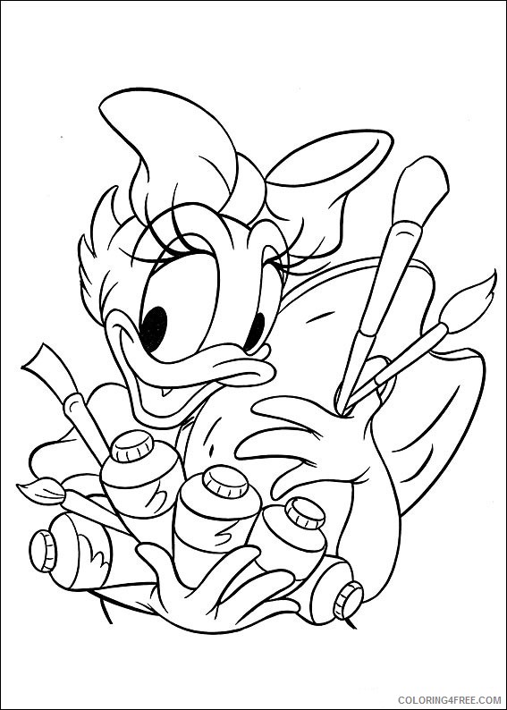 Daisy Duck Coloring Pages Printable Coloring4free