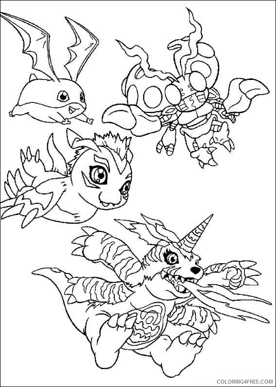 Digimon Coloring Pages Printable Coloring4free