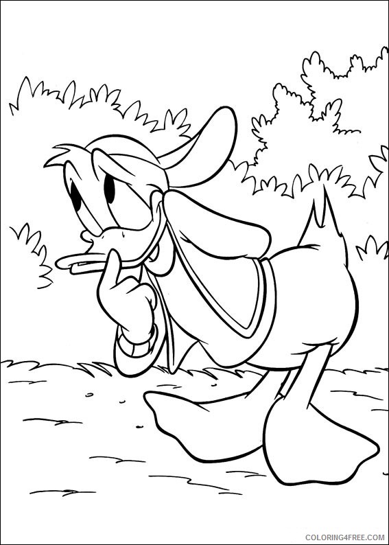 Donald Duck Coloring Pages Printable Coloring4free