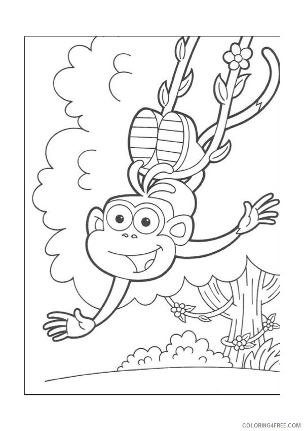 Dora the Explorer Coloring Pages Printable Coloring4free