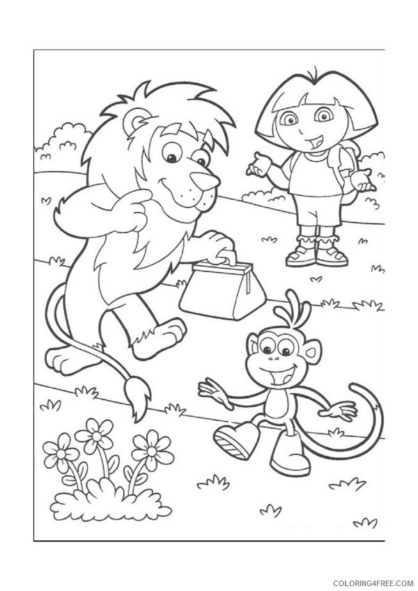 Dora the Explorer Coloring Pages Printable Coloring4free