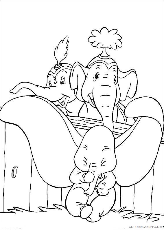 Dumbo Coloring Pages Printable Coloring4free