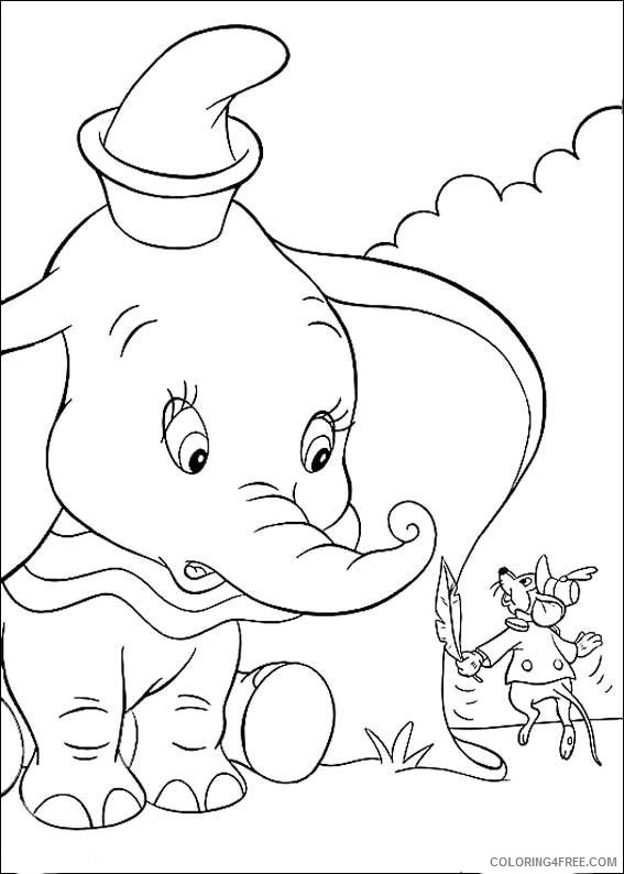 Dumbo Coloring Pages Printable Coloring4free