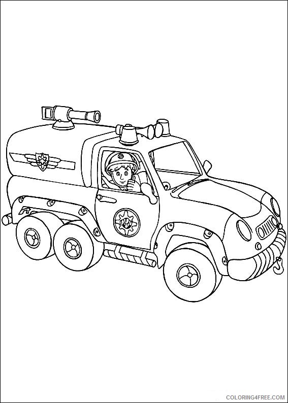 Fireman Sam Coloring Pages Printable Coloring4free