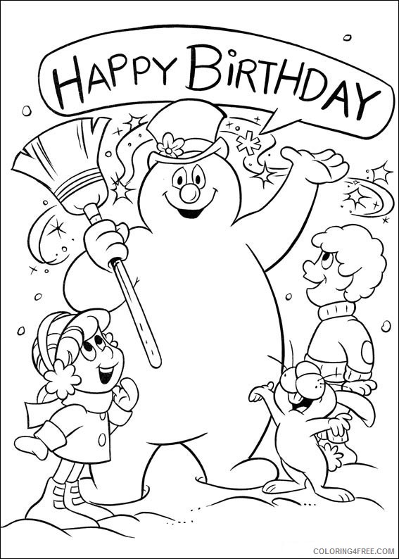 Frosty the Snowman Printable Coloring4free