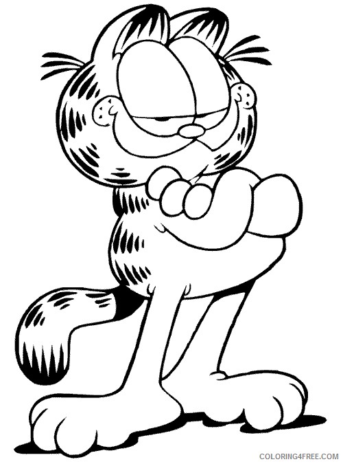 Garfield Coloring Pages Printable Coloring4free