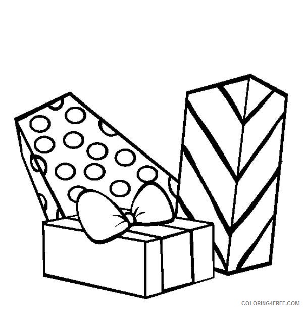 Gifts Coloring Pages Printable Coloring4free