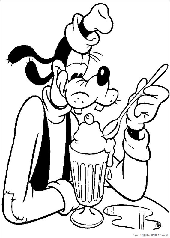 Goofy Coloring Pages Printable Coloring4free