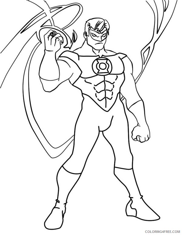 Green Lantern Coloring Pages Printable Coloring4free