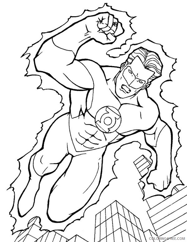 Green Lantern Coloring Pages Printable Coloring4free