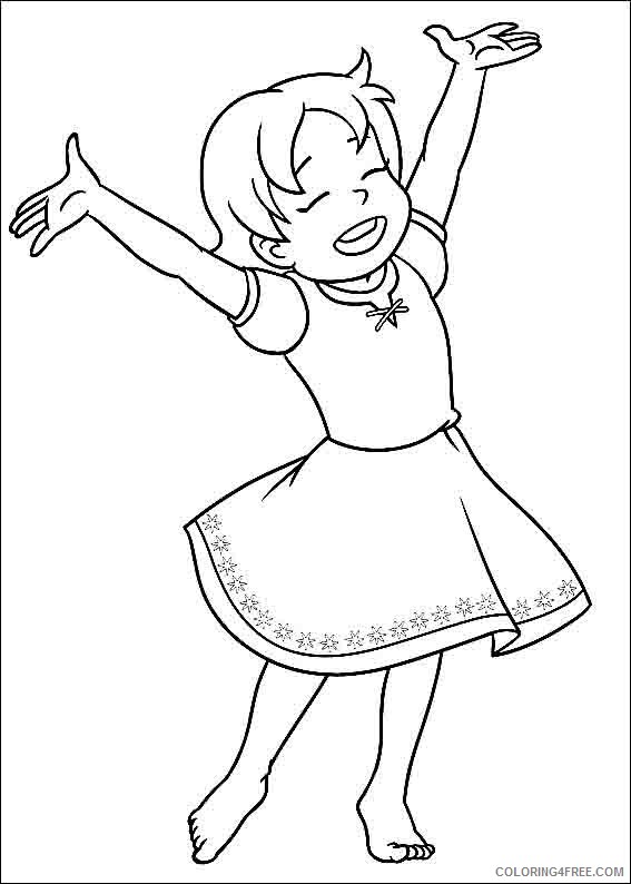 Heidi Girl of the Alps Coloring Pages Printable Coloring4free