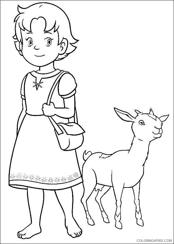 Heidi Girl of the Alps Coloring Pages Printable Coloring4free