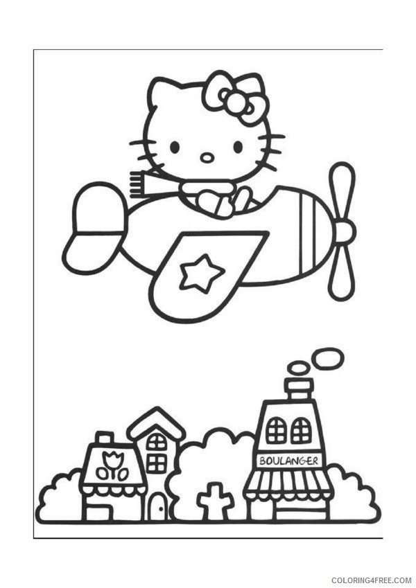 Hello Kitty Coloring Pages Printable Coloring4free