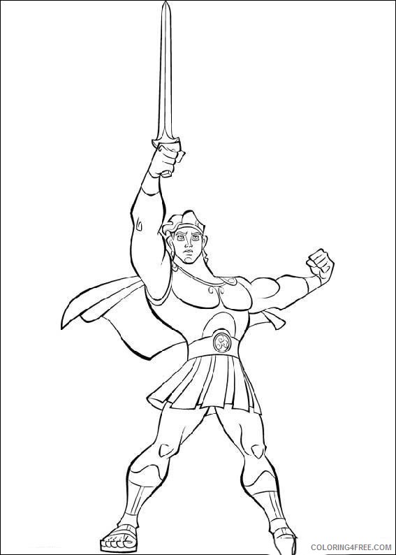 Hercules Coloring Pages Printable Coloring4free