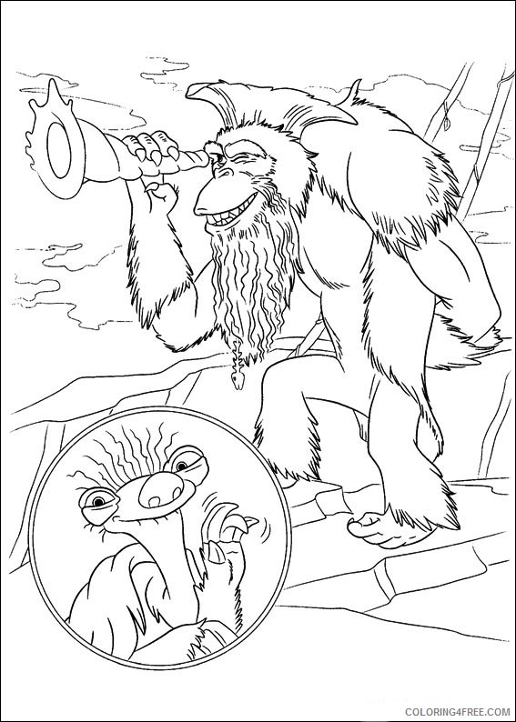 Ice Age Coloring Pages Printable Coloring4free