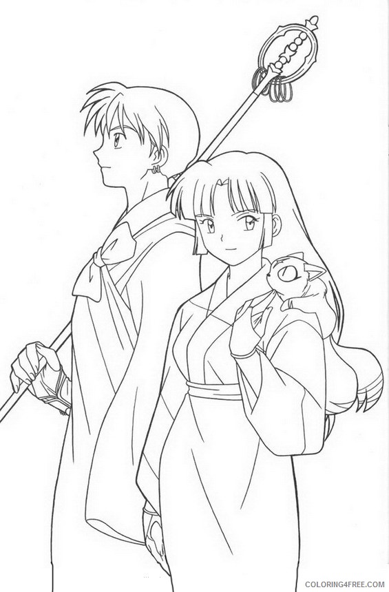 Inuyasha Coloring Pages Printable Coloring4free
