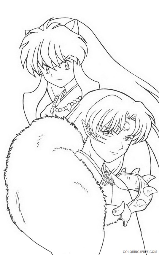 Inuyasha Coloring Pages Printable Coloring4free