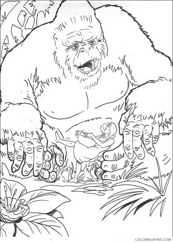 King Kong Coloring Pages Printable Coloring4free