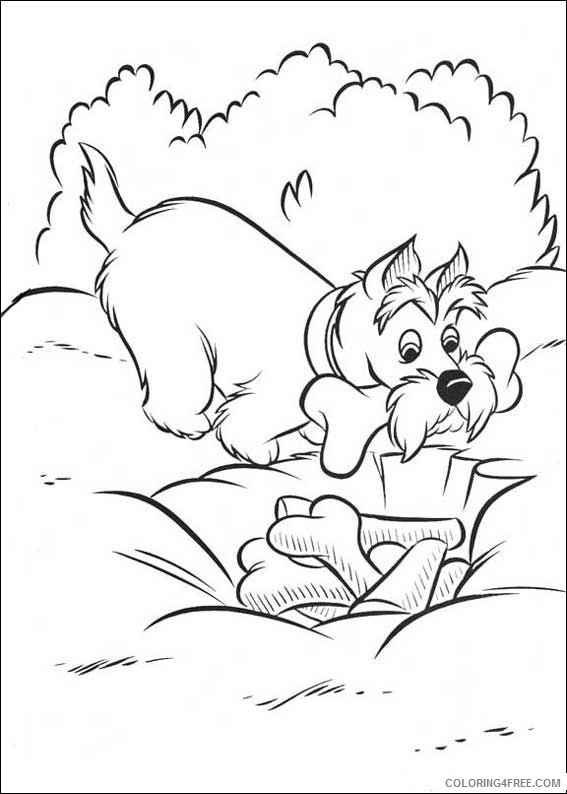 Lady and the Tramp Coloring Pages Printable Coloring4free