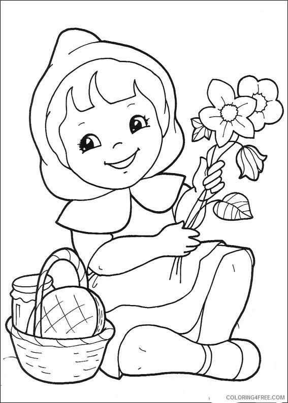Little Red Riding Hood Coloring Pages Printable Coloring4free