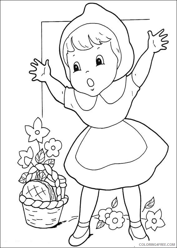 Little Red Riding Hood Coloring Pages Printable Coloring4free