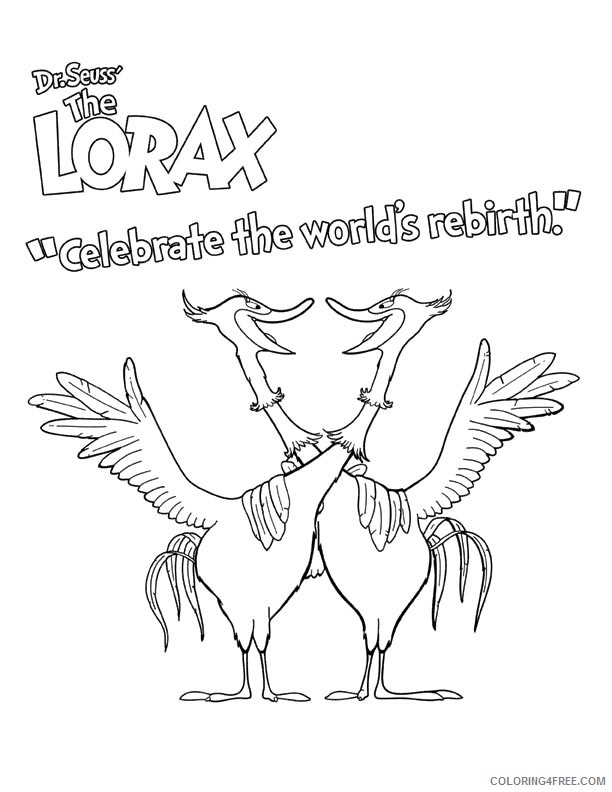 Lorax Coloring Pages Printable Coloring4free