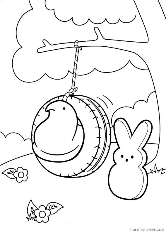 Marshmallow Peeps Coloring Pages Printable Coloring4free