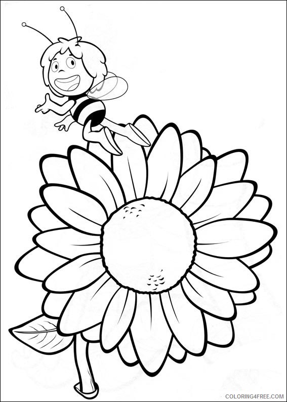 Maya the Bee Coloring Pages Printable Coloring4free