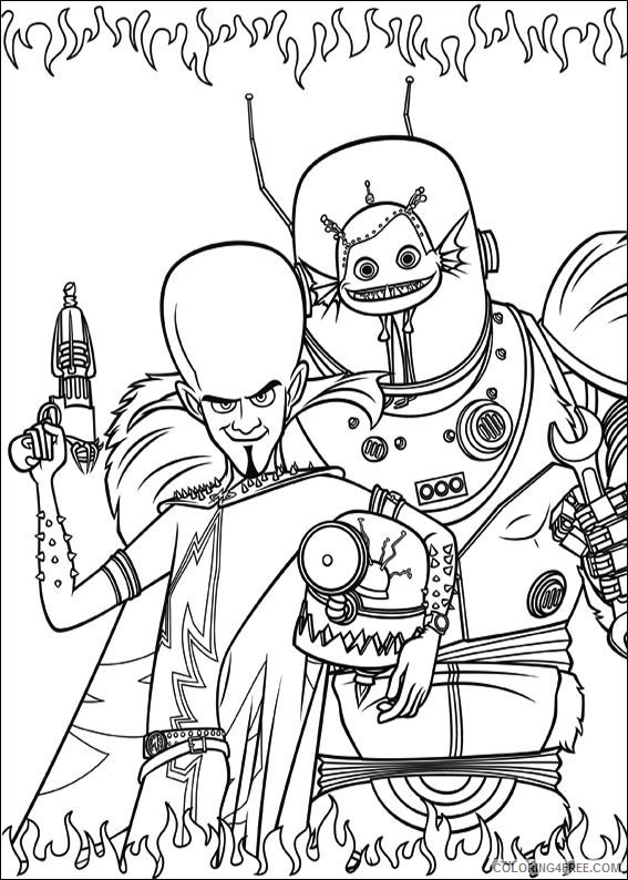 Megamind Coloring Pages Printable Coloring4free