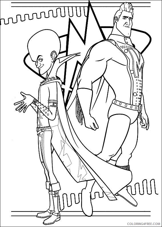 Megamind Coloring Pages Printable Coloring4free