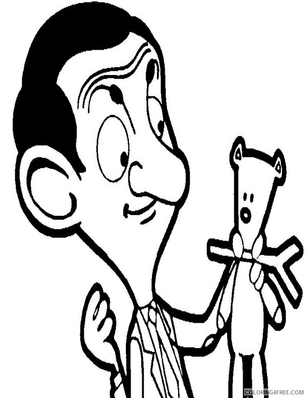 Mr Bean Coloring Pages Printable Coloring4free