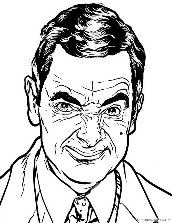Mr Bean Coloring Pages Printable Coloring4free