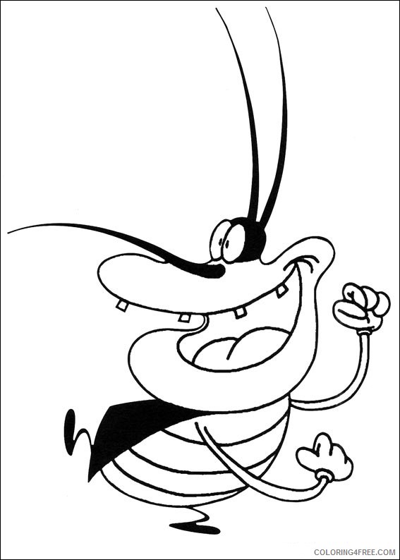 Oggy Coloring Pages Printable Coloring4free
