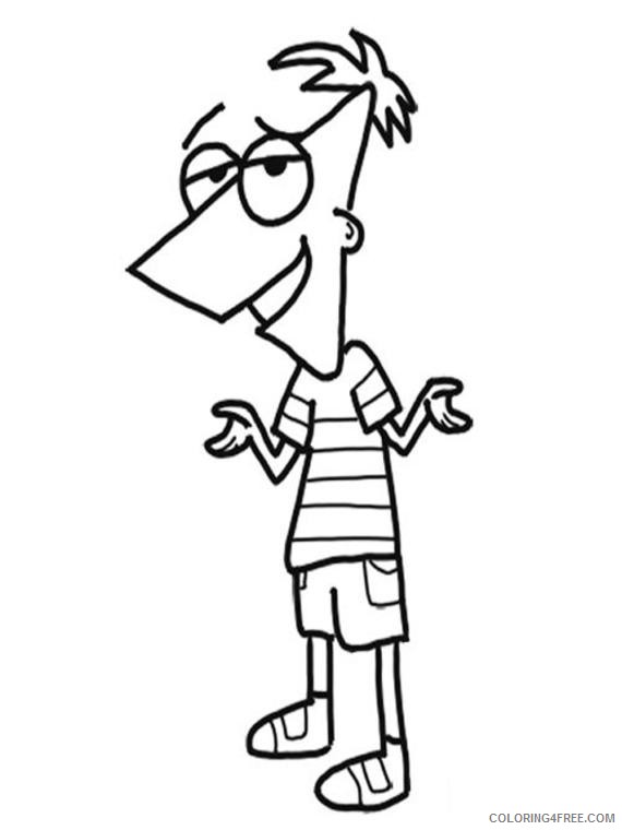 Phineas and Ferb Coloring Pages Printable Coloring4free