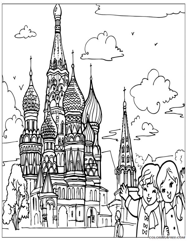 Places of the World Coloring Pages Printable Coloring4free