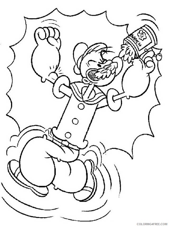 Popeye Coloring Pages Printable Coloring4free