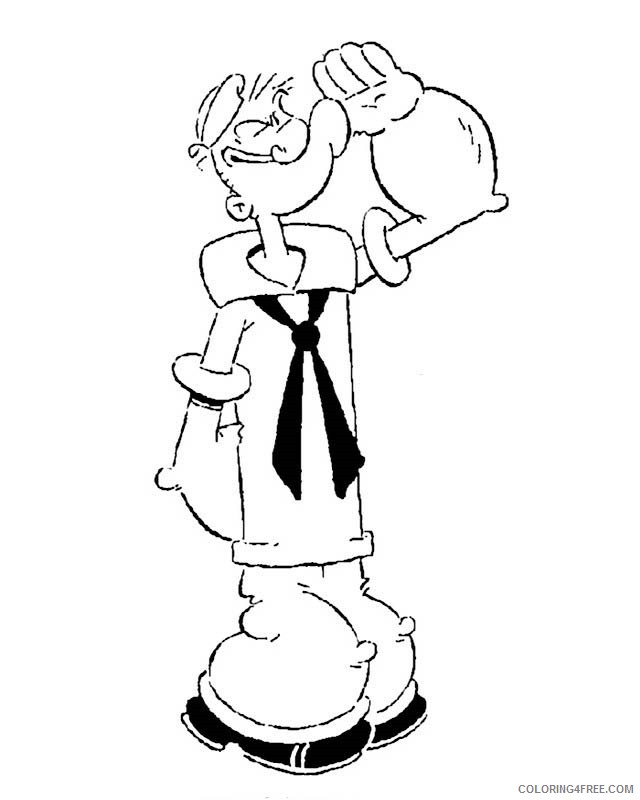 Popeye Coloring Pages Printable Coloring4free