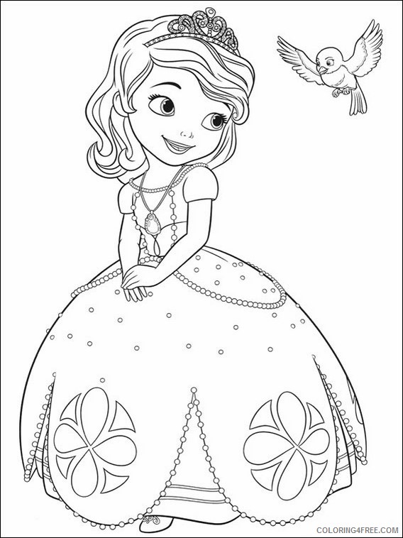 Princess Sofia Coloring Pages Printable Coloring4free