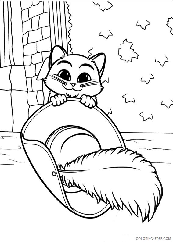 Puss in Boots Coloring Pages Printable Coloring4free