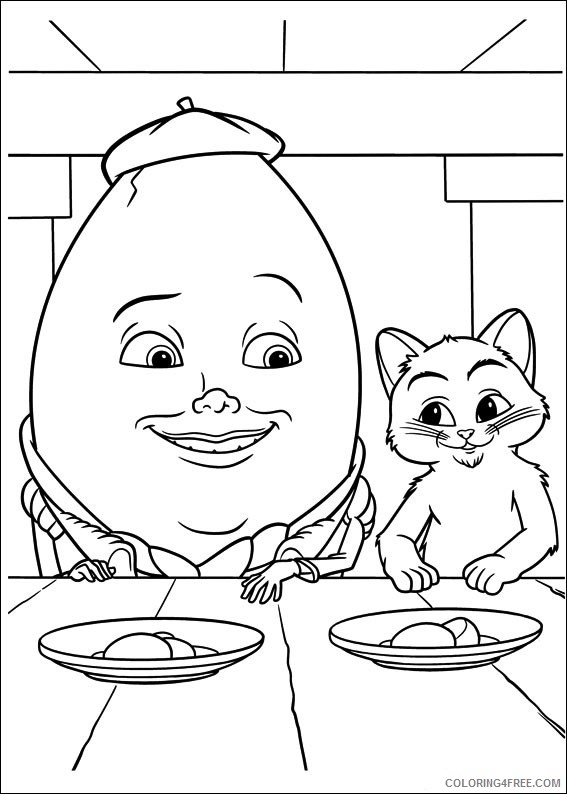 Puss in Boots Coloring Pages Printable Coloring4free