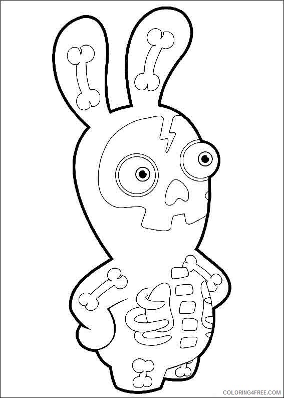 Rabbids Invasion Coloring Pages Printable Coloring4free