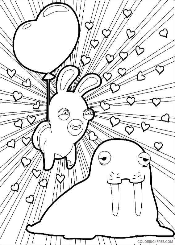 Rabbids Invasion Coloring Pages Printable Coloring4free