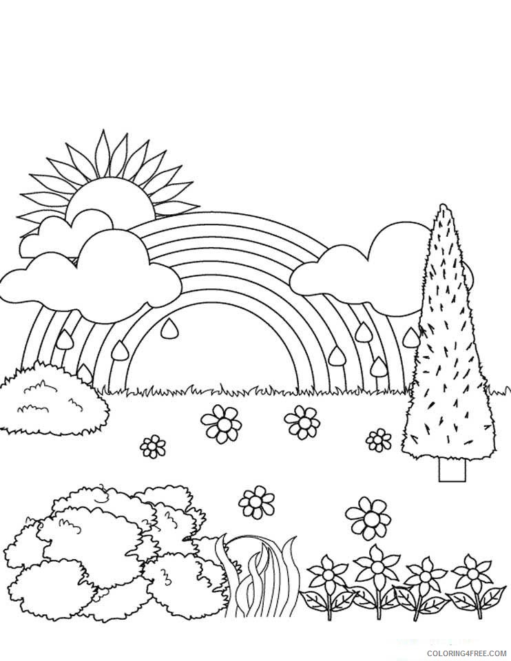 Rainbow Coloring Pages Printable Coloring4free